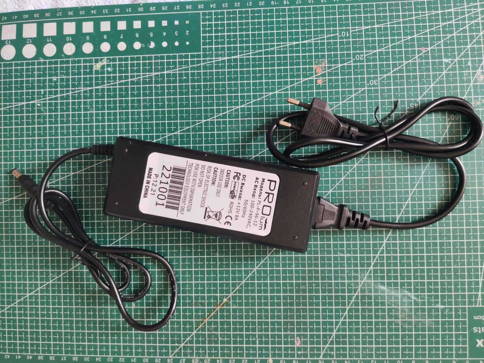 Блок живлення PROLUM™ 12V, 8.0А. (96ватт) новий.