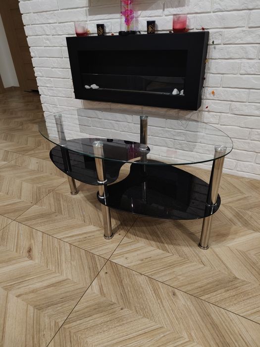 Stolik kawowy  90x60 Owal 2 półki