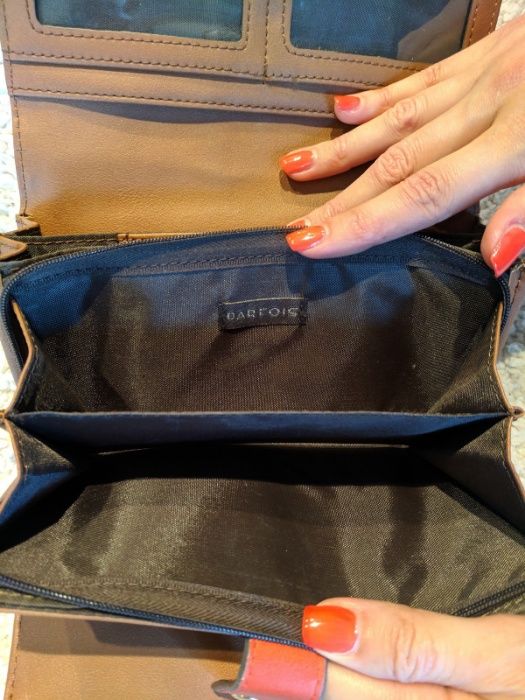 Porta-moedas / Carteira PARFOIS bege e laranja