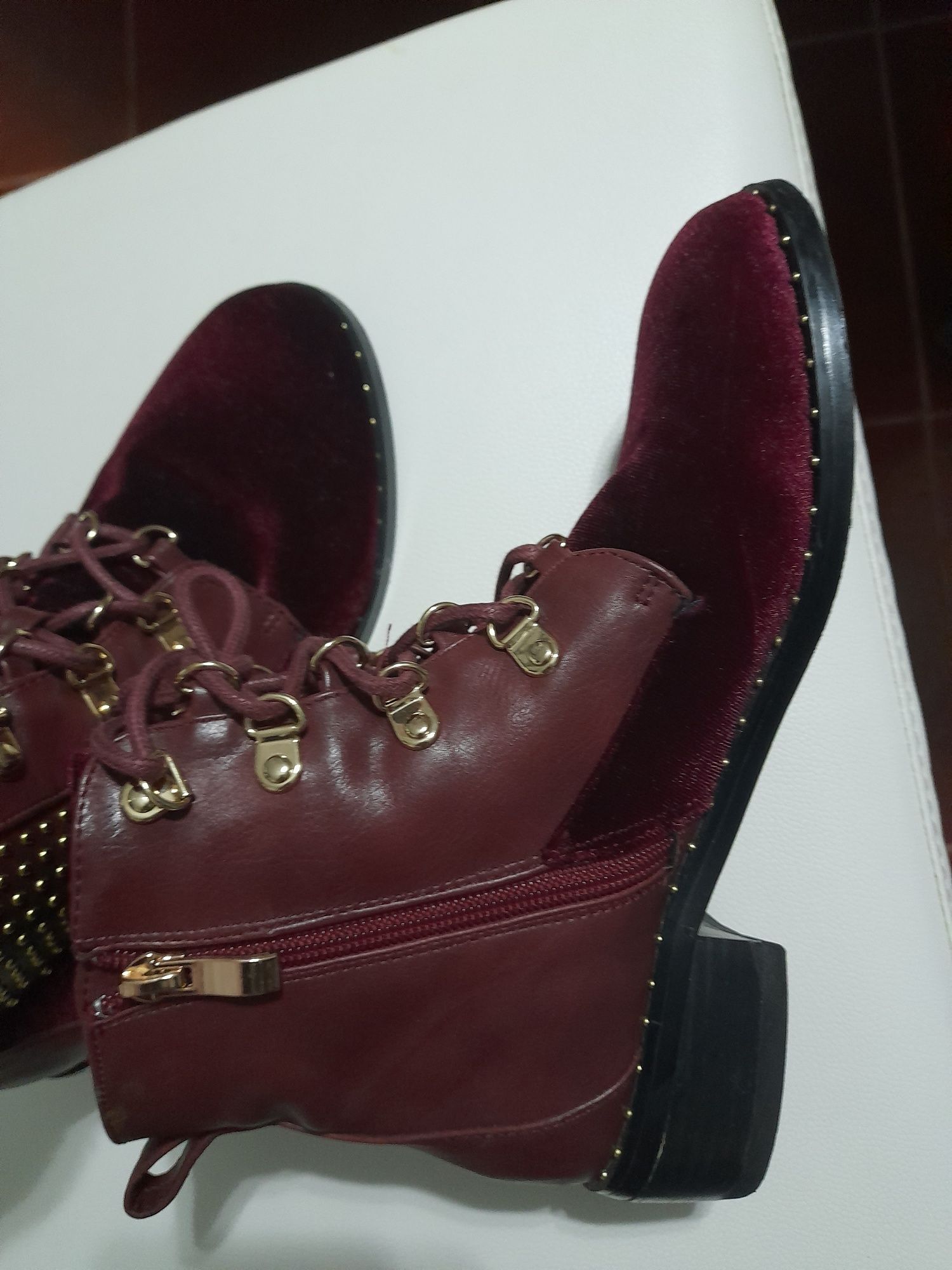 Botas vermelho escuro, 37