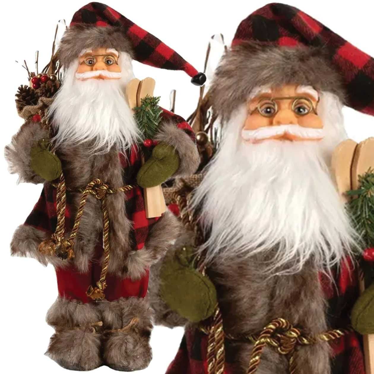 Święty Mikołaj Figurka Ozdoba Świąteczna 60Cm Wysoka Jakość