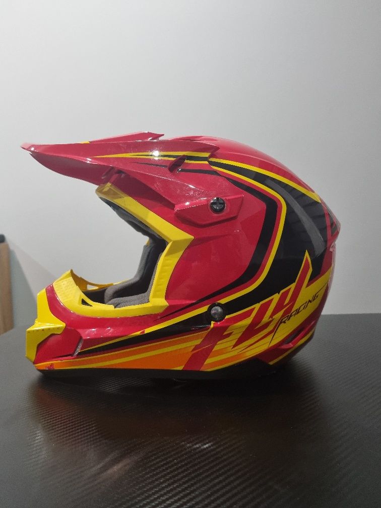 Kask FLY RACING Kinetic - Czerwony/Czarny/Żółty