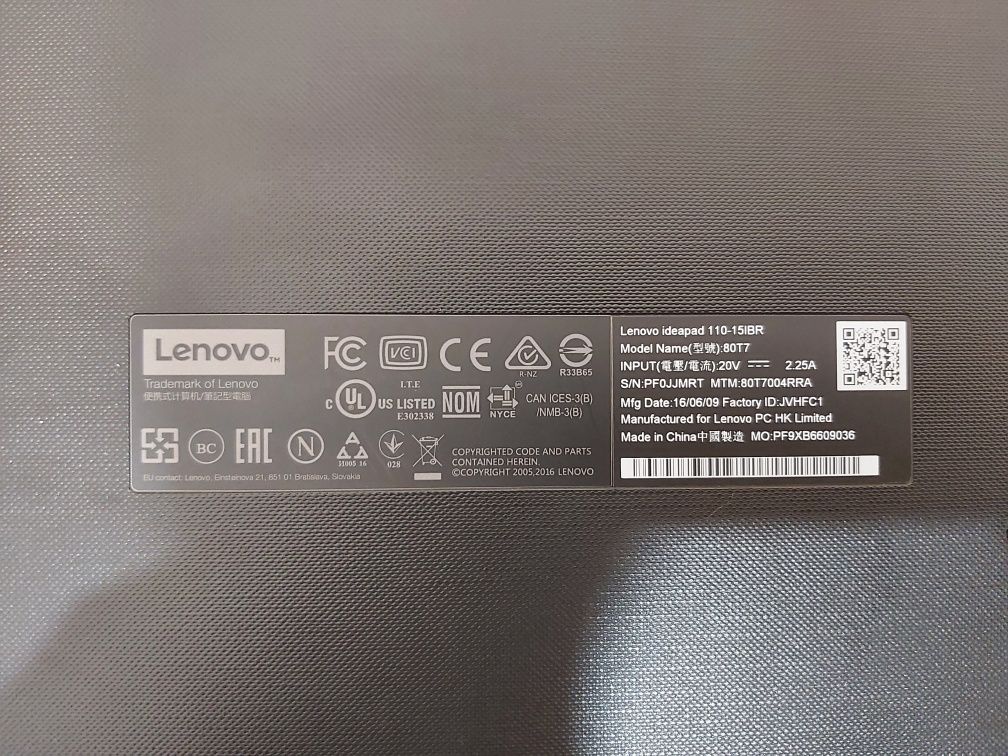 Ноутбук Lenovo IdeaPad 110-15ibr 1 ТБ + ЗАРЯДНИЙ ПРИСТРІЙ