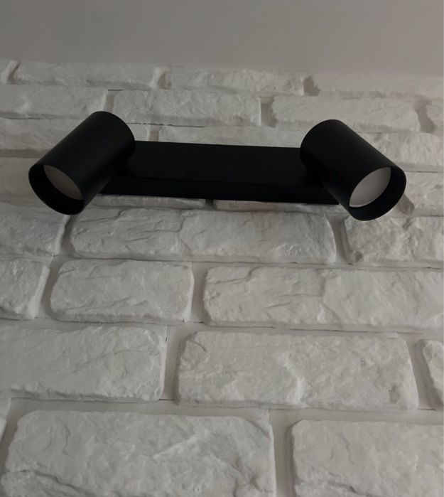 Nowoczesna lampa sufitowa 2-punktowa LEDHOFF GU10 czarna regulowana