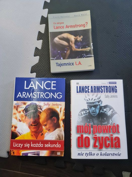 Zestaw tezech ksiażek Lance Amstrong