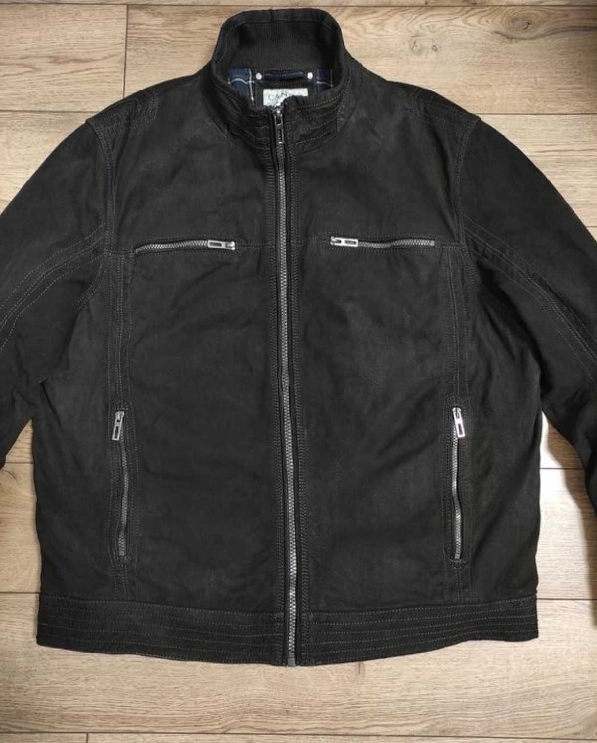 Canda чорна шкіряна куртка чоловіча р 60 замшева 4XL / 5XL осіння замш