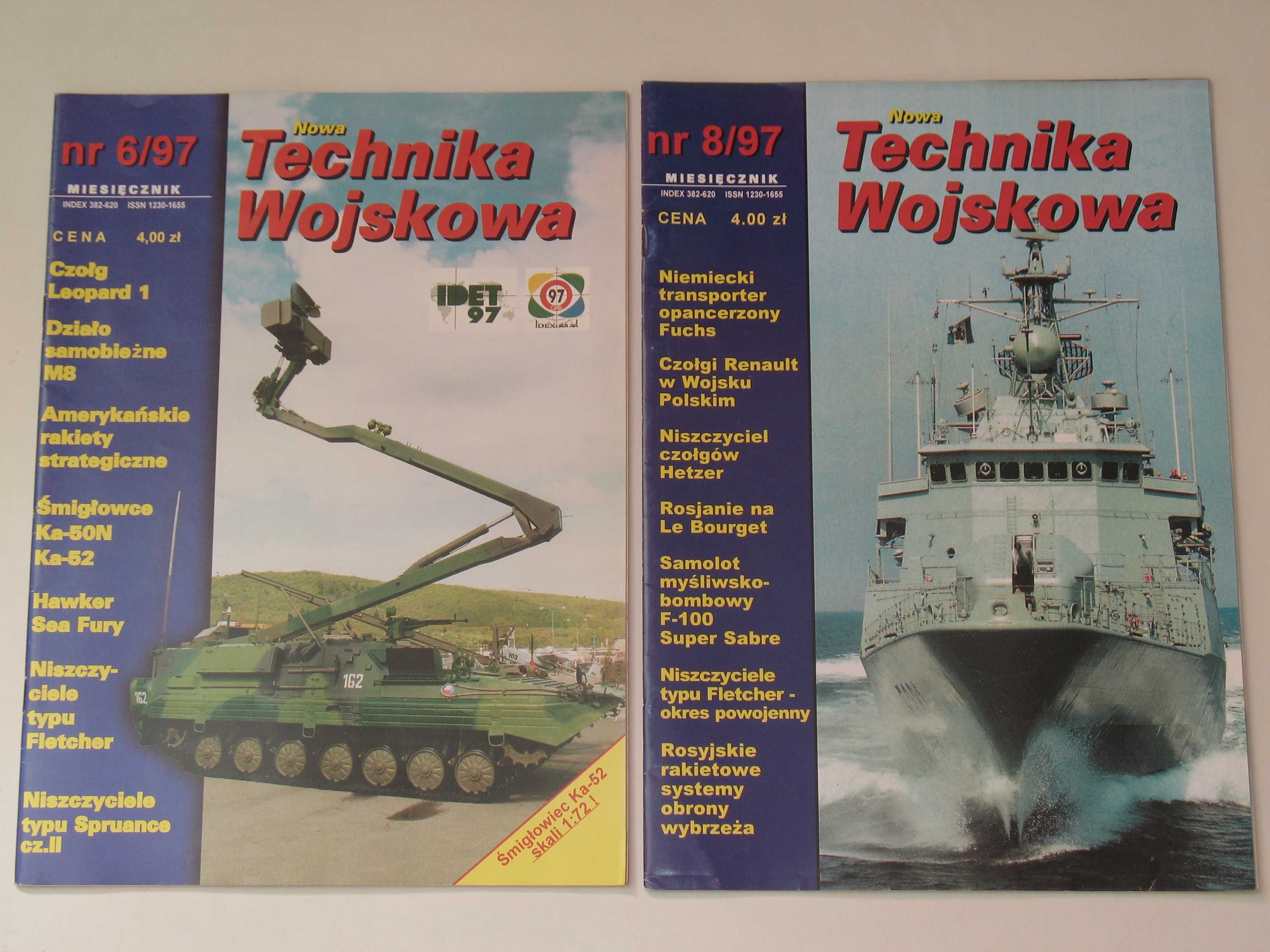 Technika Wojskowa numery: 1-2, 4-6 i 8-12, rocznik 1997