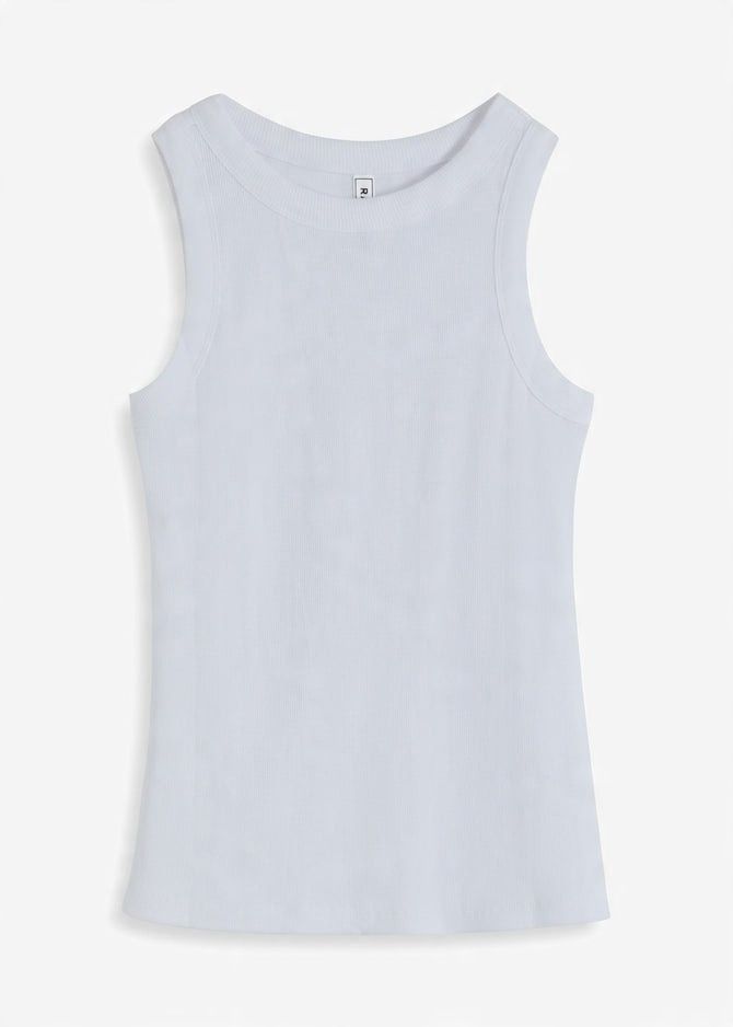 B.P.C top biały prążkowany r.32/34