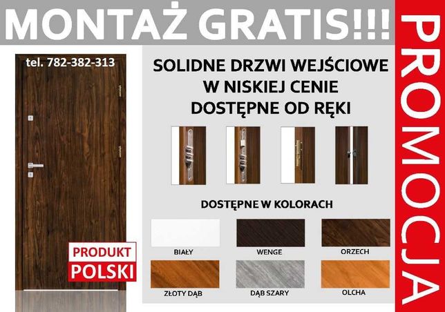 Drzwi z montażem - wejściowe do mieszkania w bloku - polski produkt