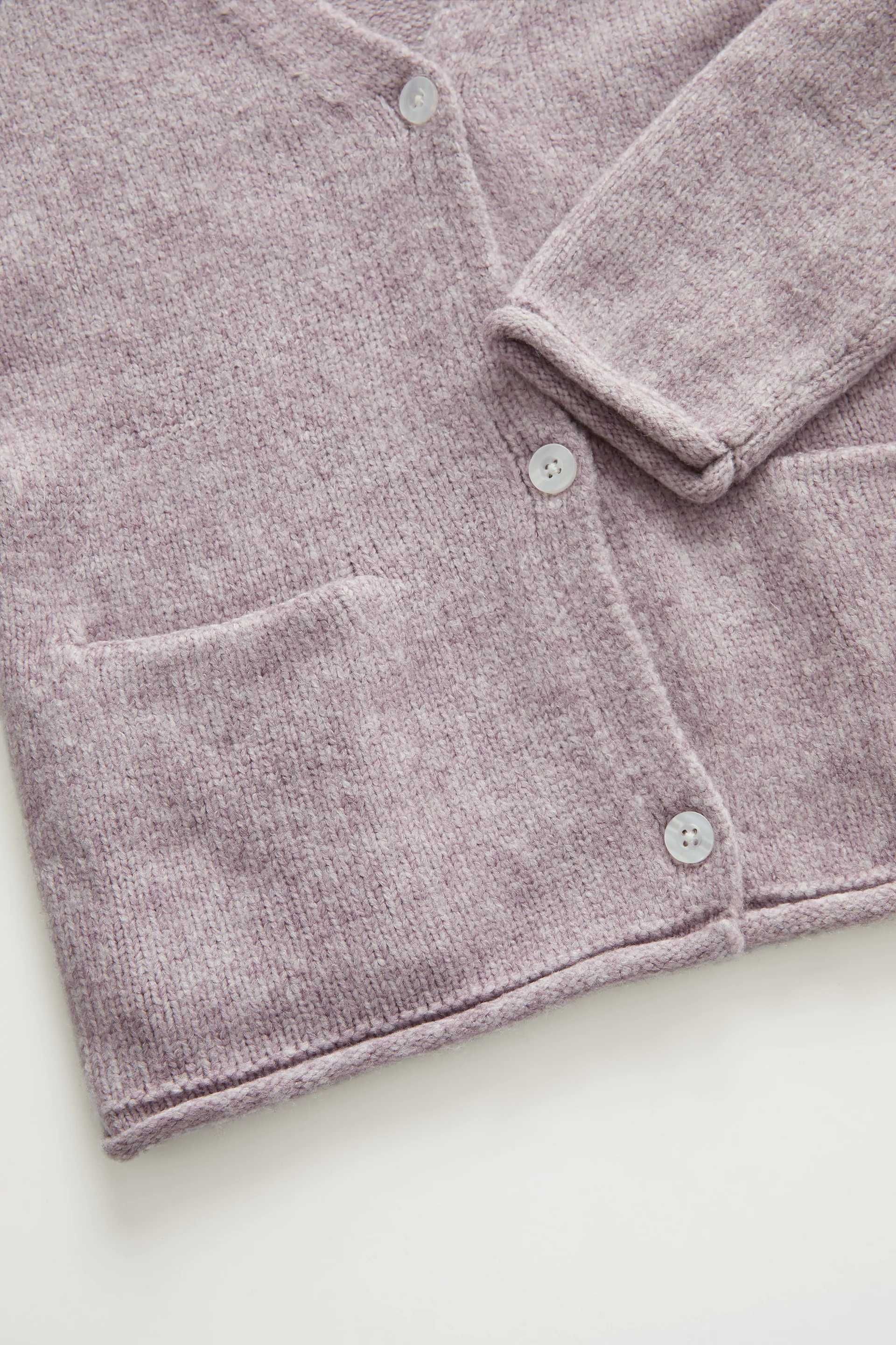 Liliowy fioletowy sweter ZARA 128 kardigan