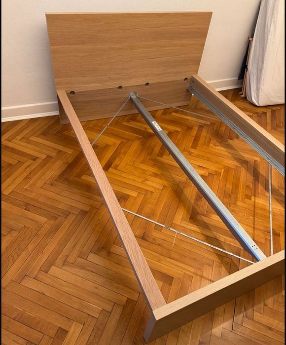 Nowe Łóżko drewniane Ikea Malm 140x200 stelaż i materac