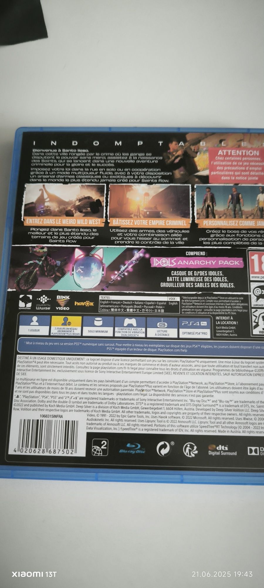 Saints row 2022 day one edition ps4
