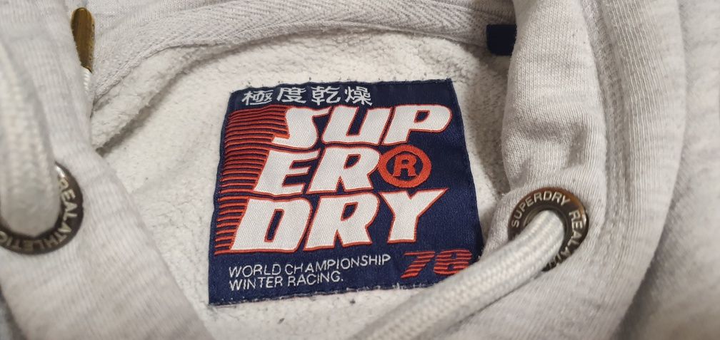 Bluza męska z kapturem SUPERDRY rozmiar L stan bardzo dobry