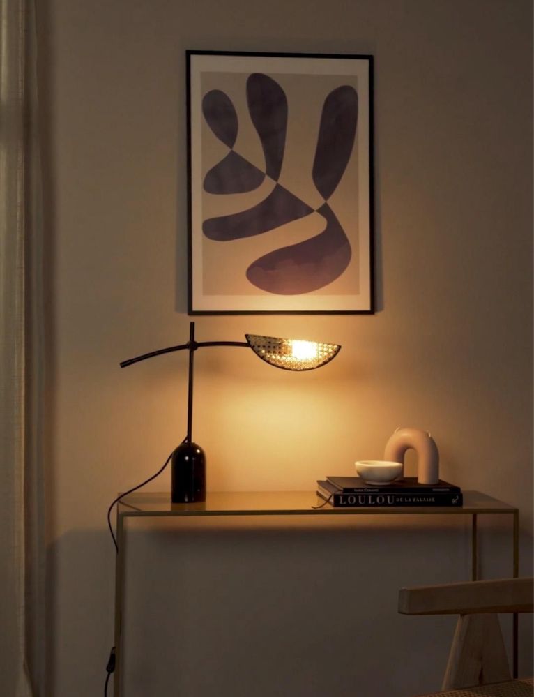 Lampa stołowa z plecionką wiedeńską westwing