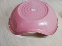 Cama luxuosa rosa plástico para gato - NOVA!