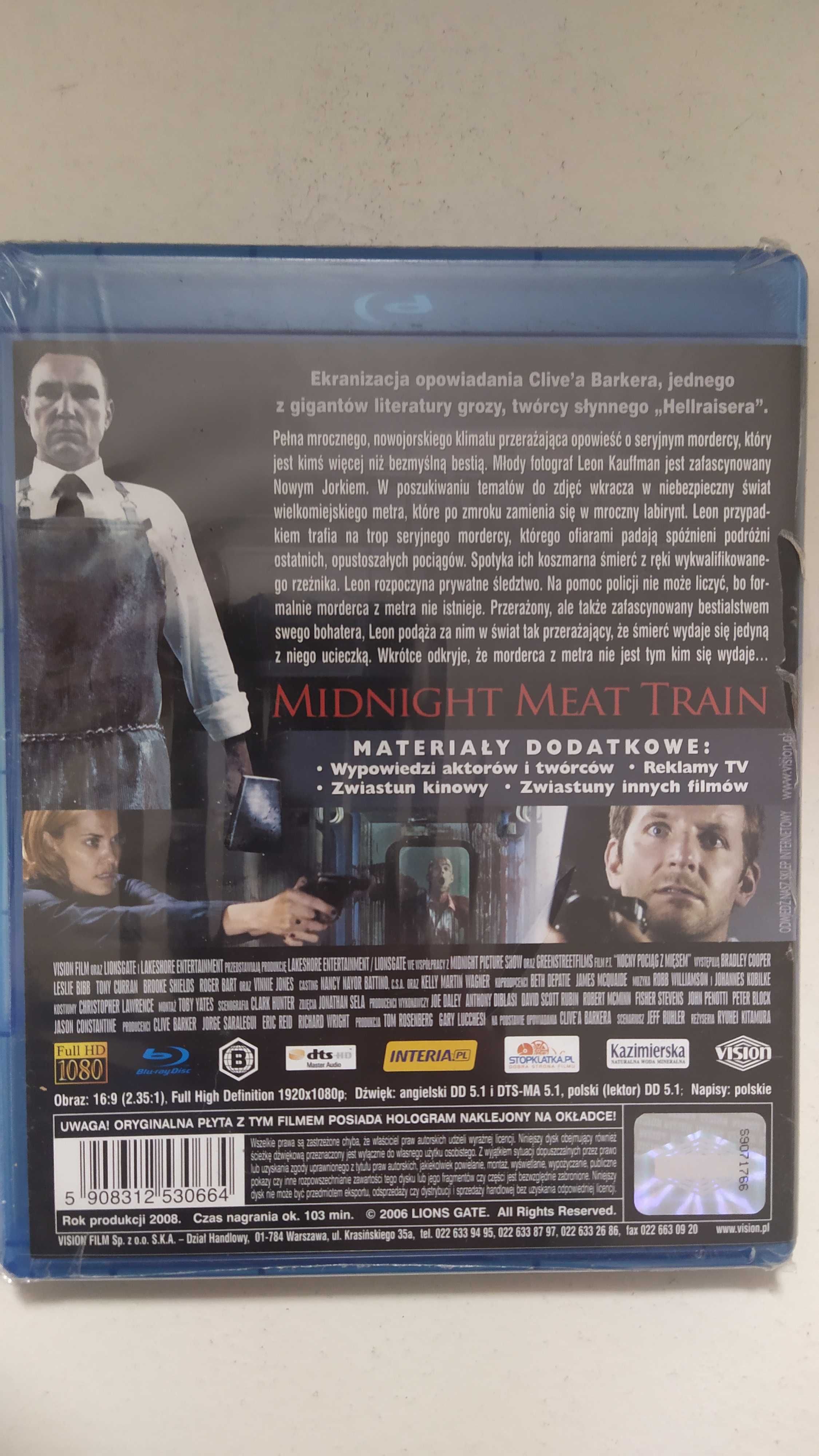 Blu ray Nocny pociąg z mięsem Nasępna stacja Rzeźnia horror folia