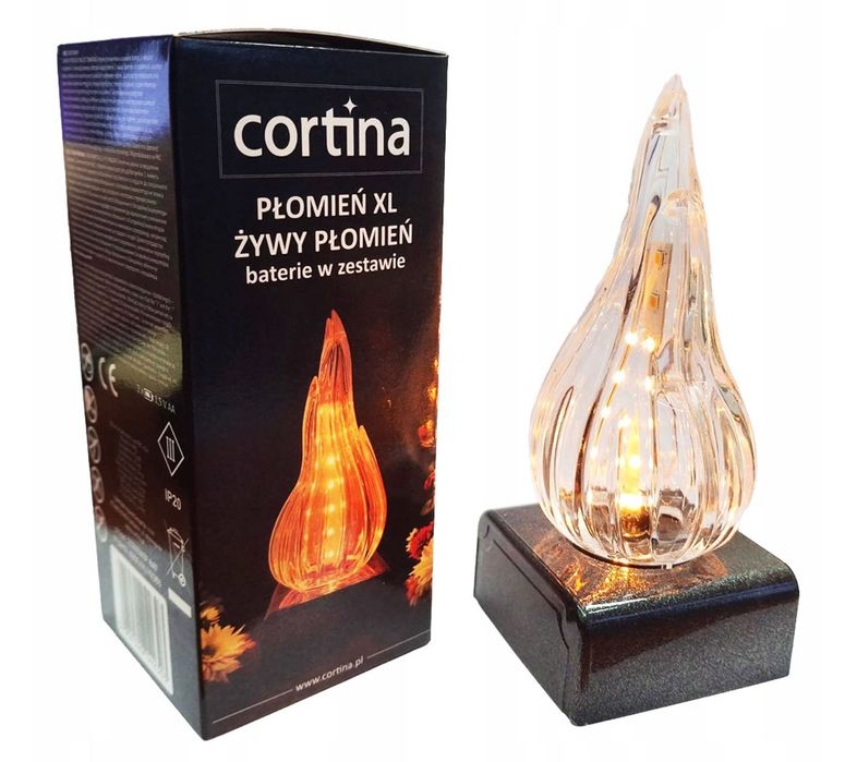 Wkład Led Żywy Płomień XL Czarny 16cm Mega HiT LED