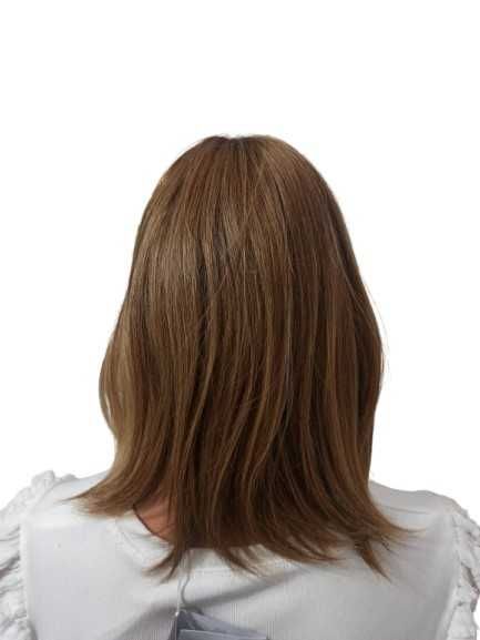 Peruka naturalna bob bez grzywki deluxe model 35 cm -Nessaja wigs shop