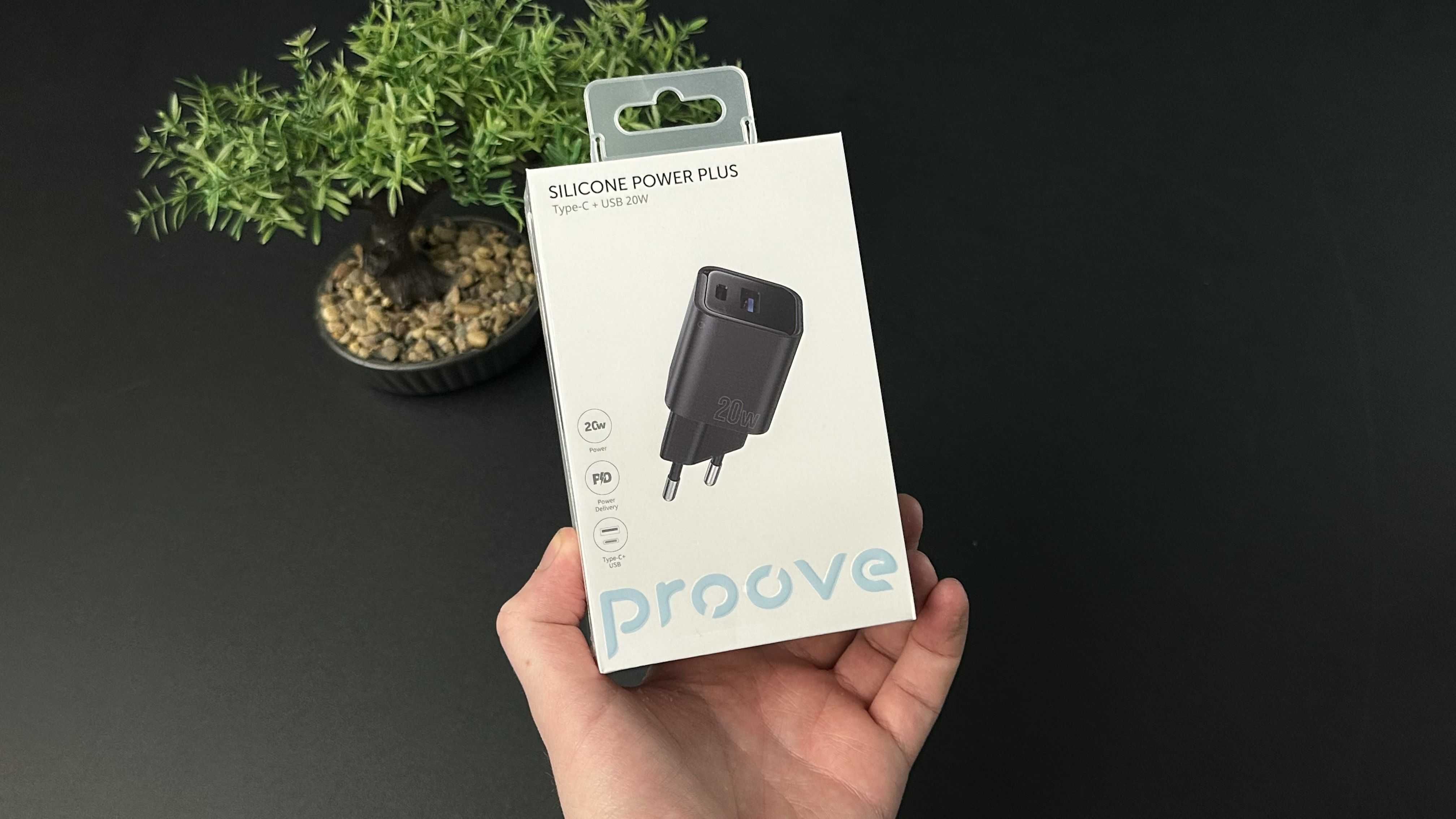 NEW Мережевий зарядний пристрій Proove Silicone Power Plus 20W