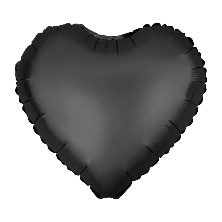 Balon foliowy serce czarne