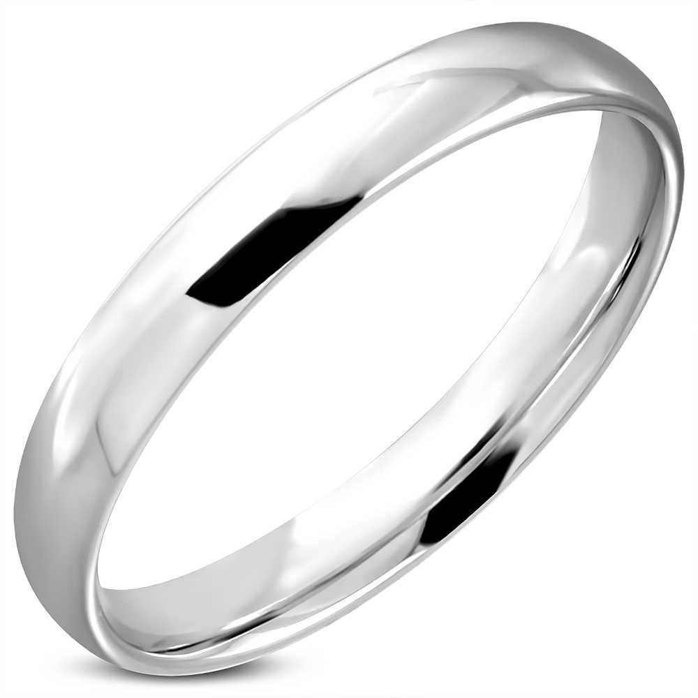Obrączka srebrna stal chirurgiczna gładka 4 mm rozmiar klasyczna PX151