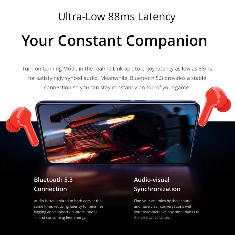 Продам нові запаковані бездротові TWS навушникі Realme T300