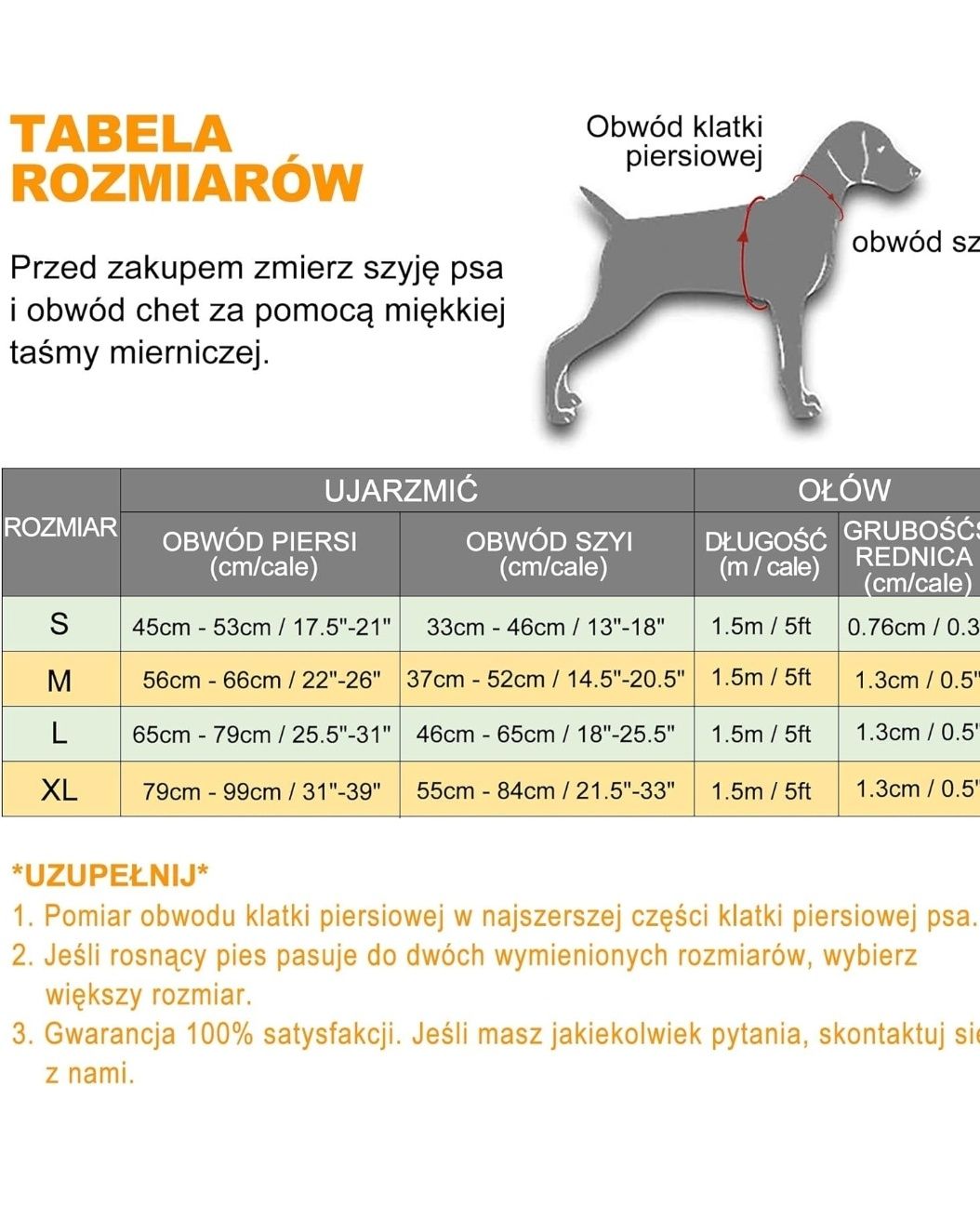 Uprząż dla psa ze smyczą ,M