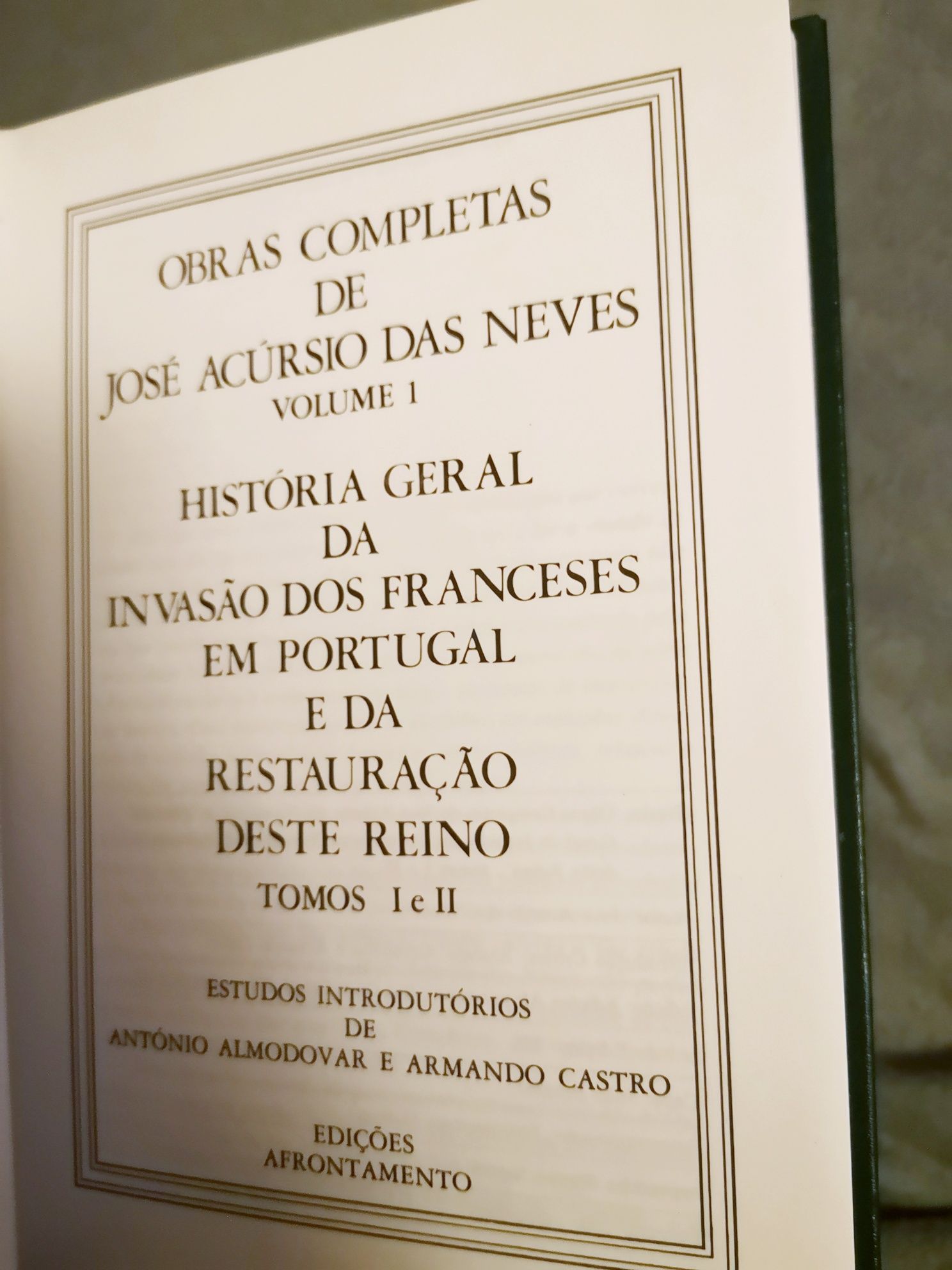 Acúrsio das Neves - obras completas, 6 volumes