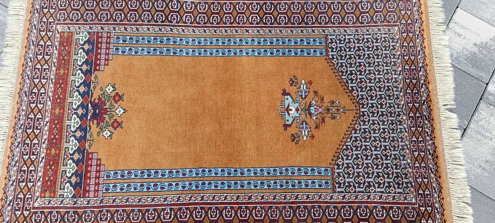 Perski dywan wełniany tkany ręcznie 132 x 80 cm wełna modlitewnik