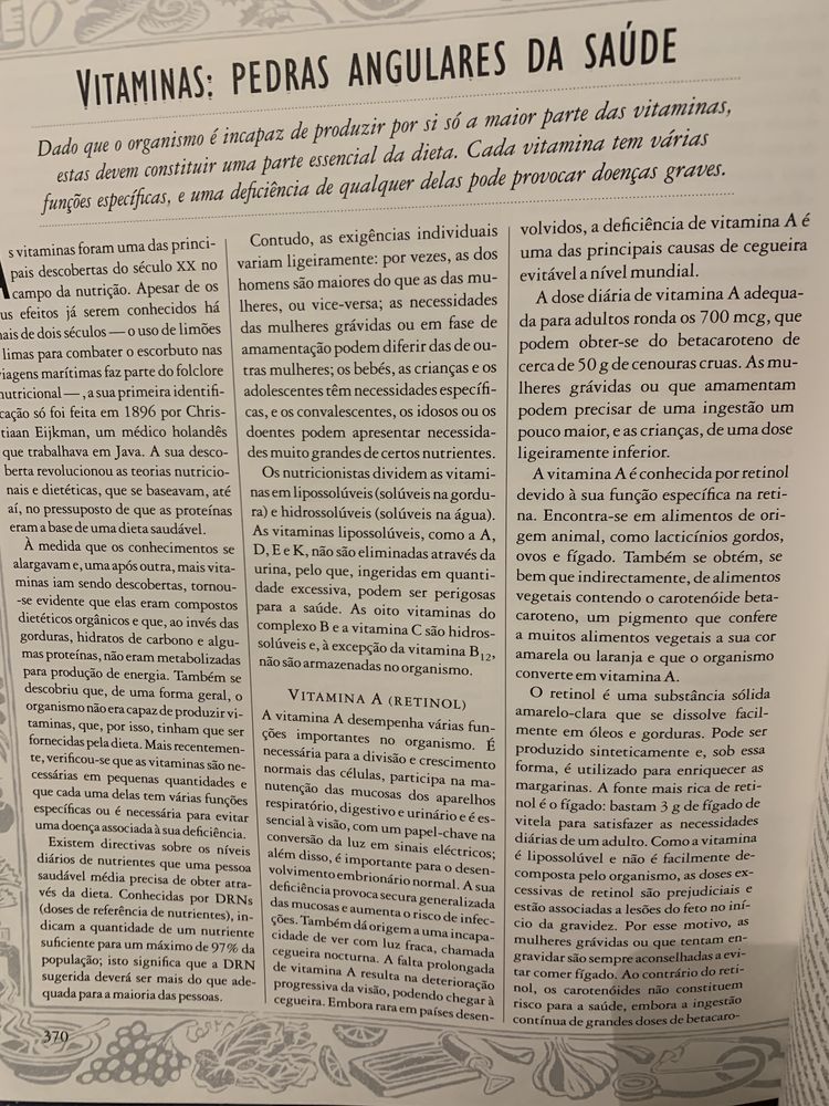 Livro sobre alimentos