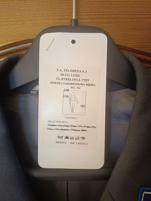 Gabardyna marynarka wyjściowa mundur Policja