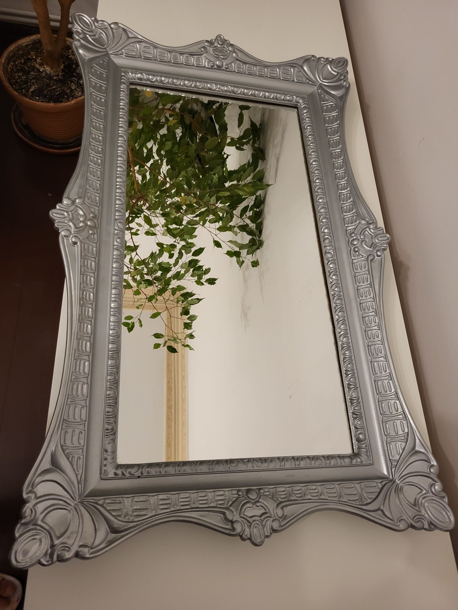 Lustro srebne 76x47 cm pion i poziom