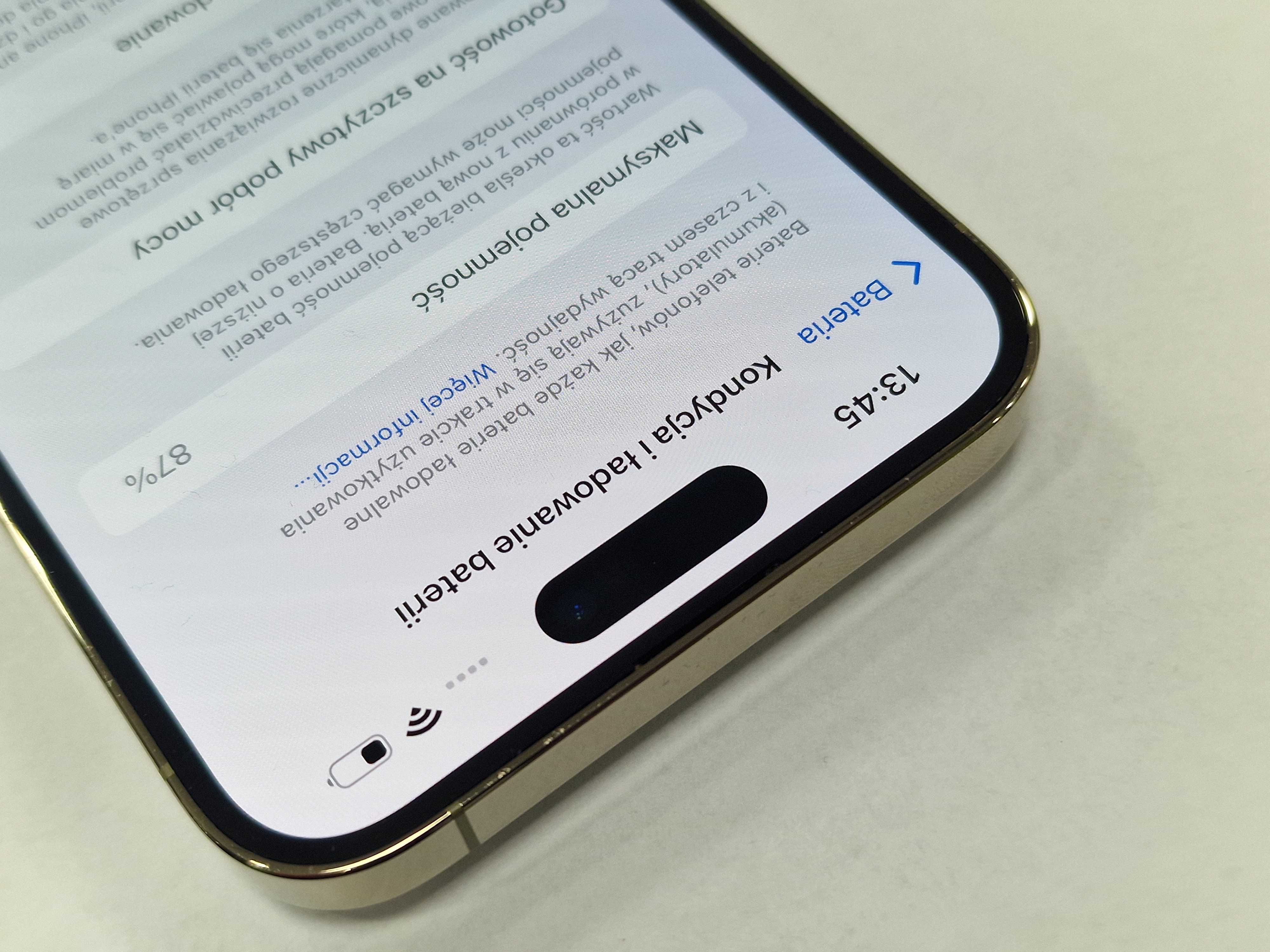 Iphone 14 PRO MAX 256GB/ Gold/ Złoty/ BAT 87%/ Grade A- + ładowarka