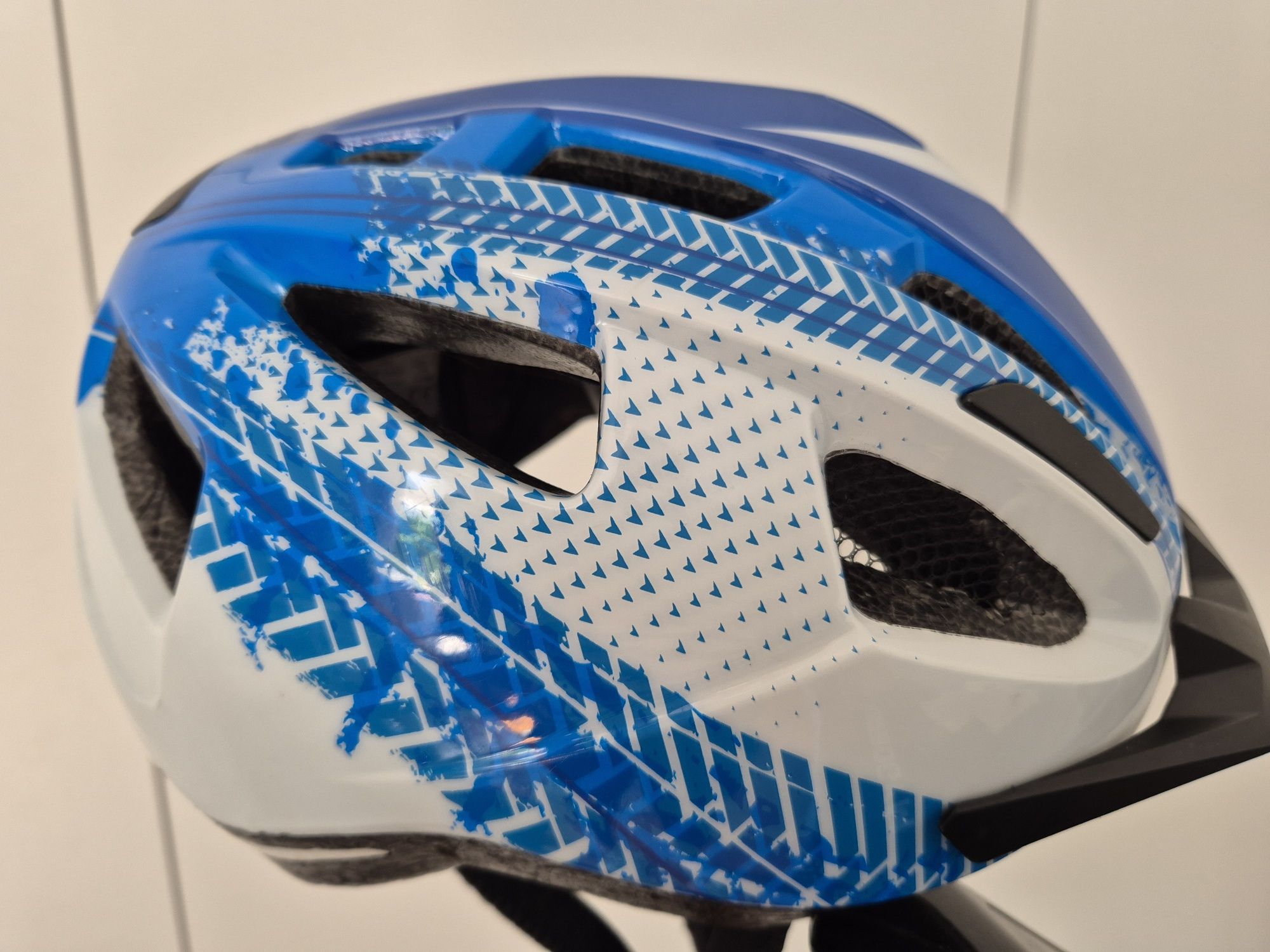 Kask rowerowy Crivit r. S/M biało-niebieski