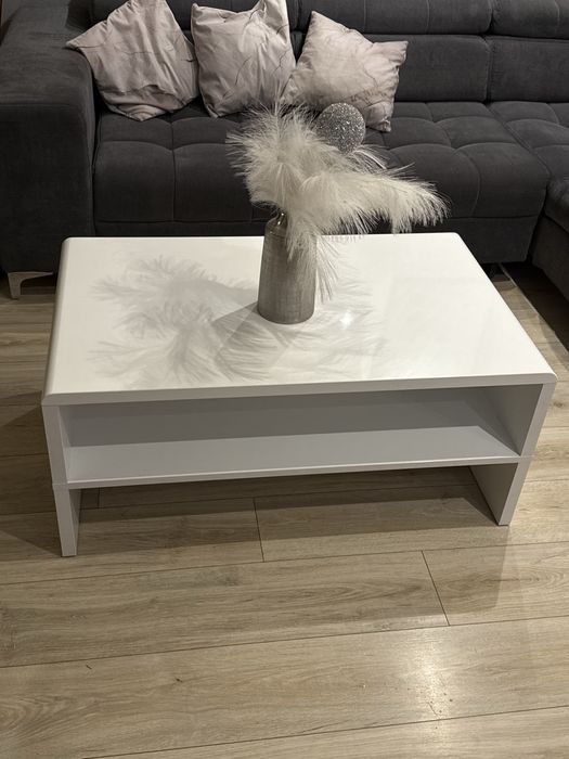 Stolik kawowy bialy połysk