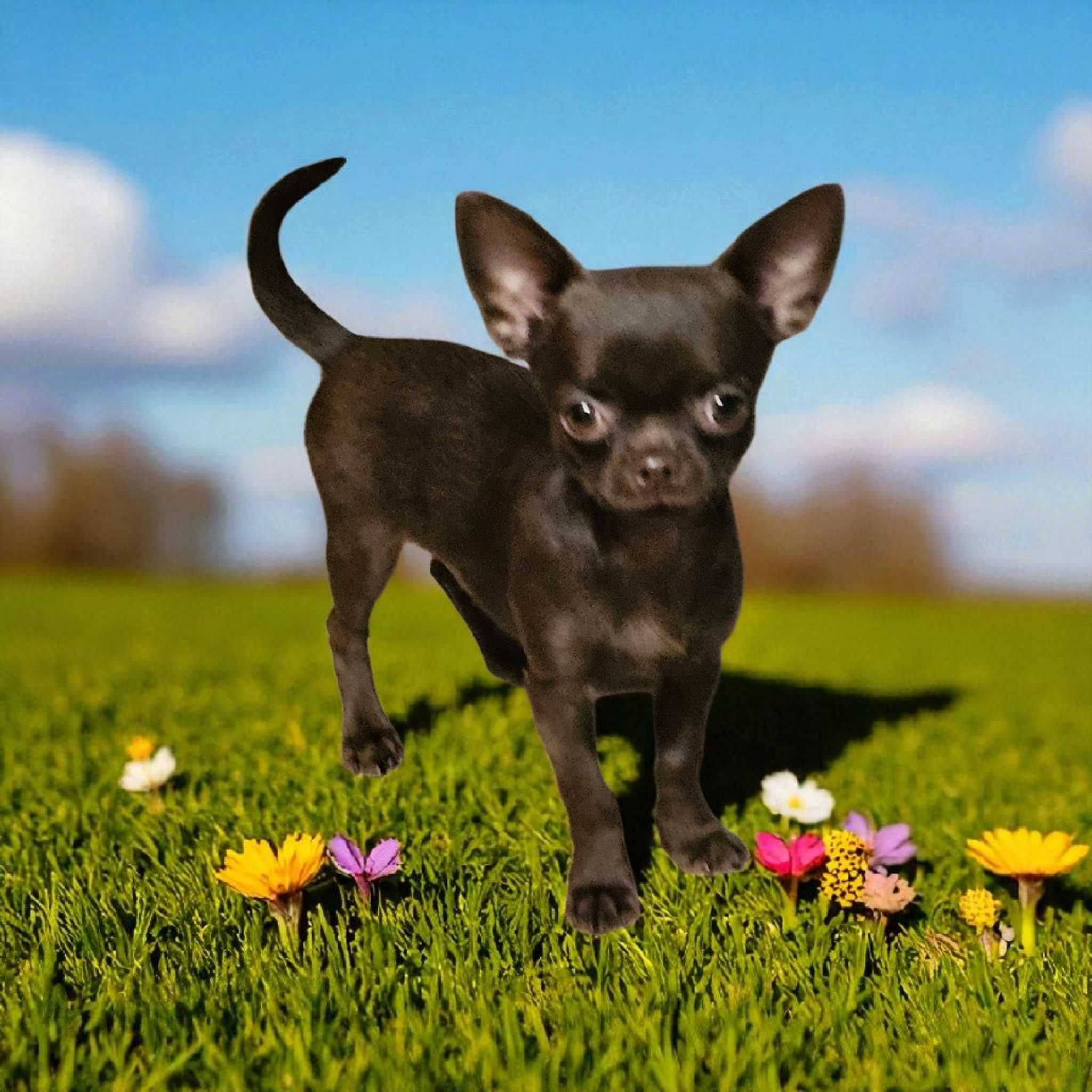 Chihuahua czekoladowy cudny piesek metryka ZKwP FCI