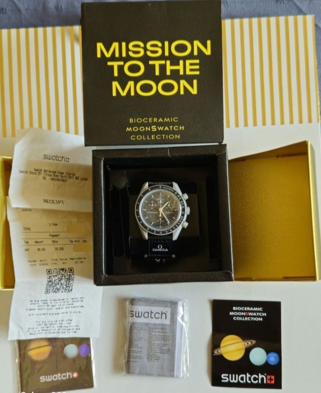 Omega x Swatch ,Mission To Neptune ,kolor szaro czarny zegarek