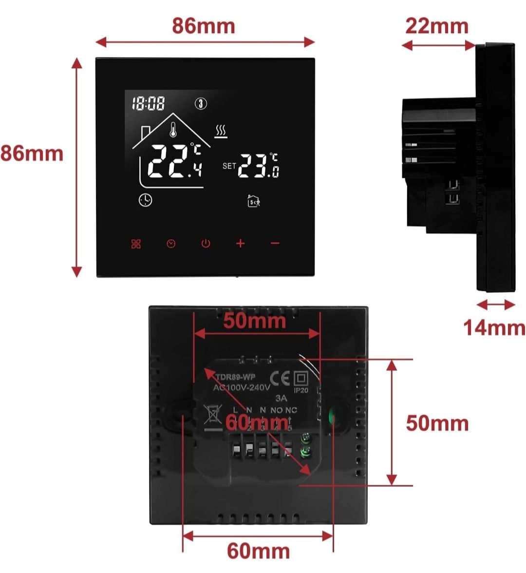 Beok termostat do ogrzewania Smart Home, termostat WiFi,