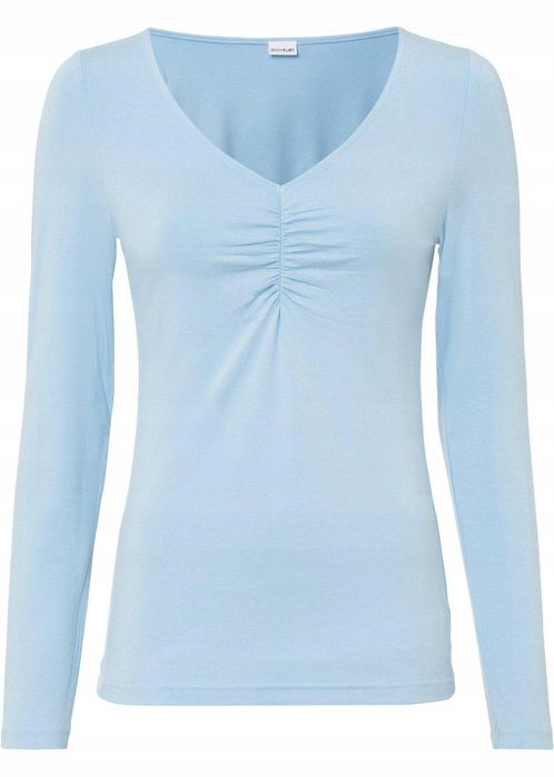 B.P.C bluzka niebieska z marszczeniem 44/46.