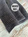 Moherowy szalik grafitowy unisex 100% moher