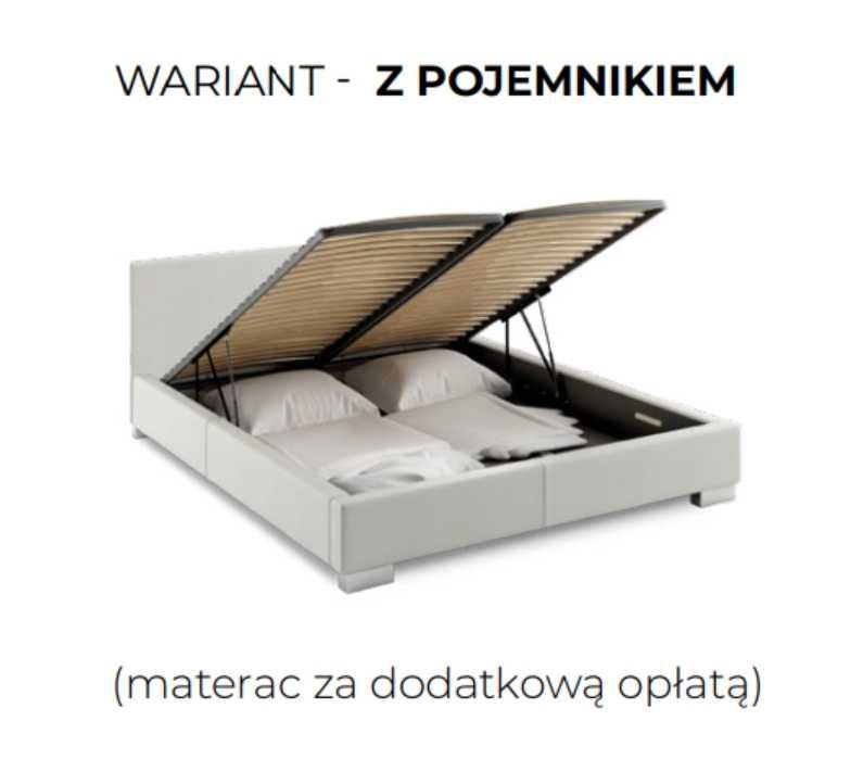 Łóżko SALAMANCA 160x200 pojemnik stelaż nowe okazja rabat 50%