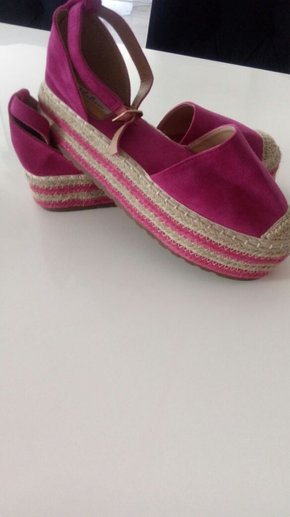 Piekne Espadryle rozowe