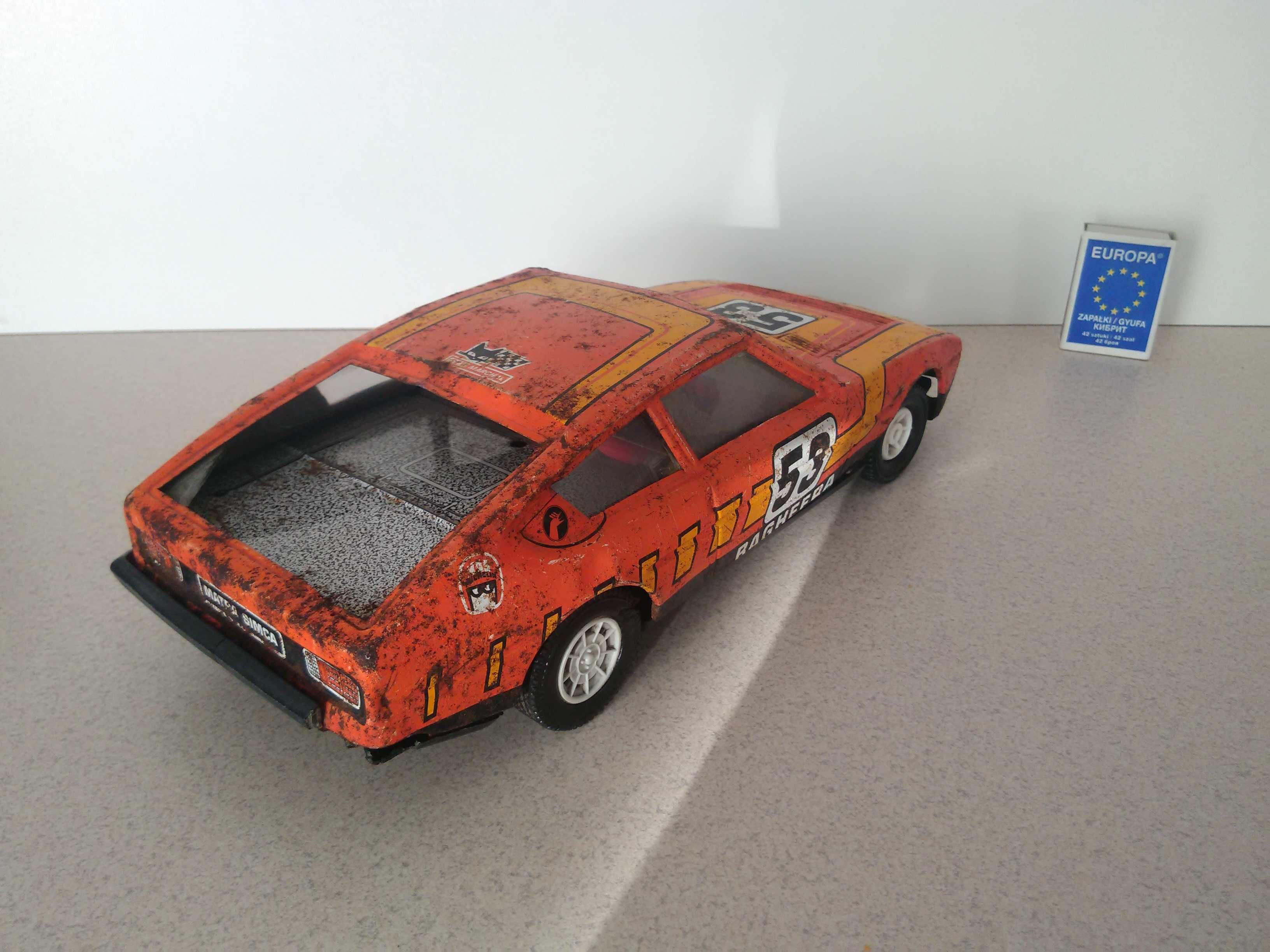 stara zabawka PRL blaszana Matra Simca WRC model 1:18 zabytek antyk