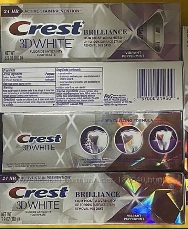 Супер отбеливающая зубн паста, есть ОПТ Crest 3D white Brilliance-США