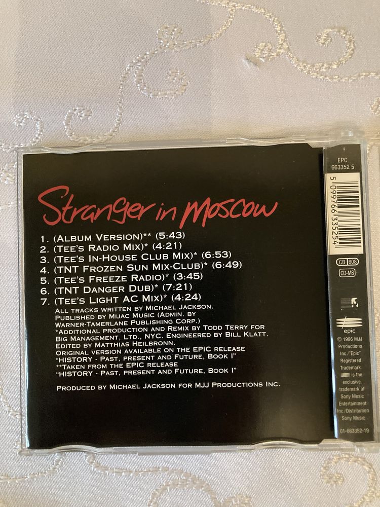 Płyta Cd Michael Jackson Stranger In Moscow The Todd Terry Remixes