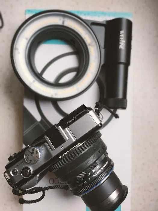 Zestaw do fotografii podwodnej Aparat Olympic + obudowa + oświetlenie,