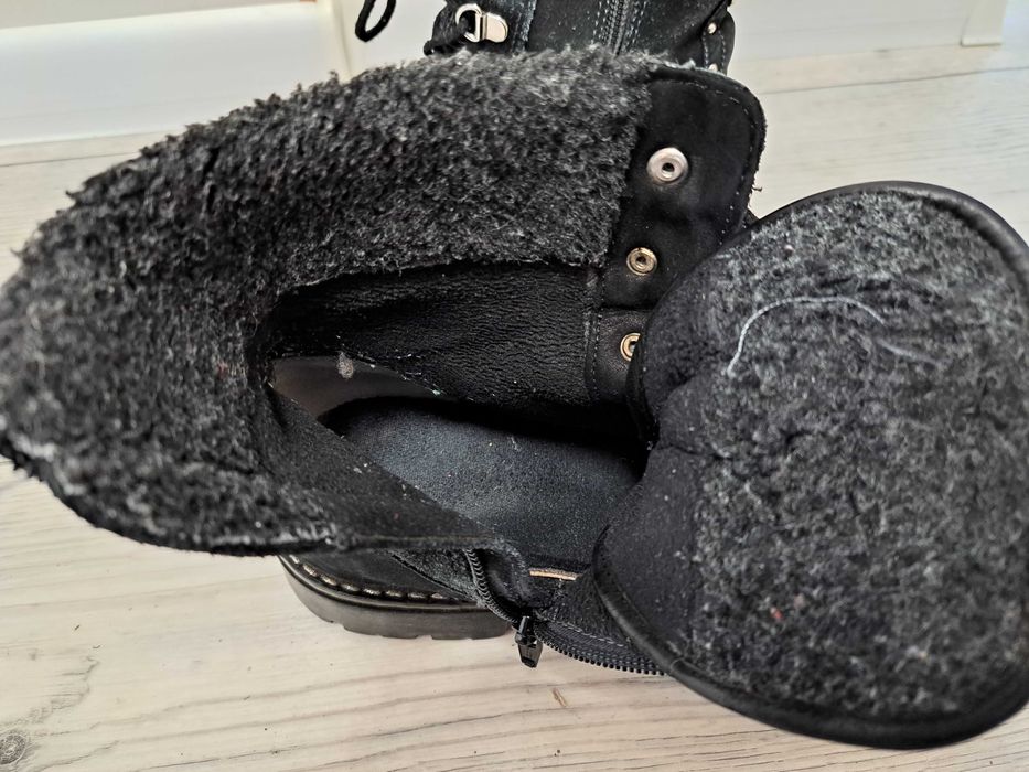 Buty zimowe, rozmiar 36, skóra naturalna