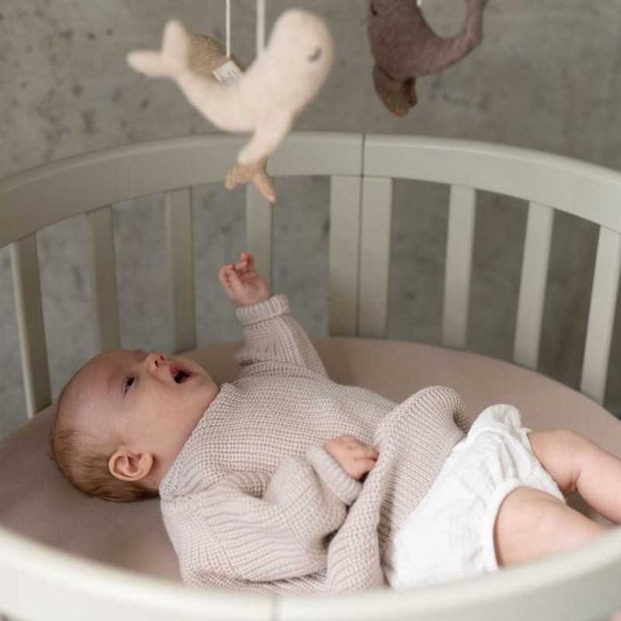 Okrągłe łóżeczko dziecięce Waldin 7w1