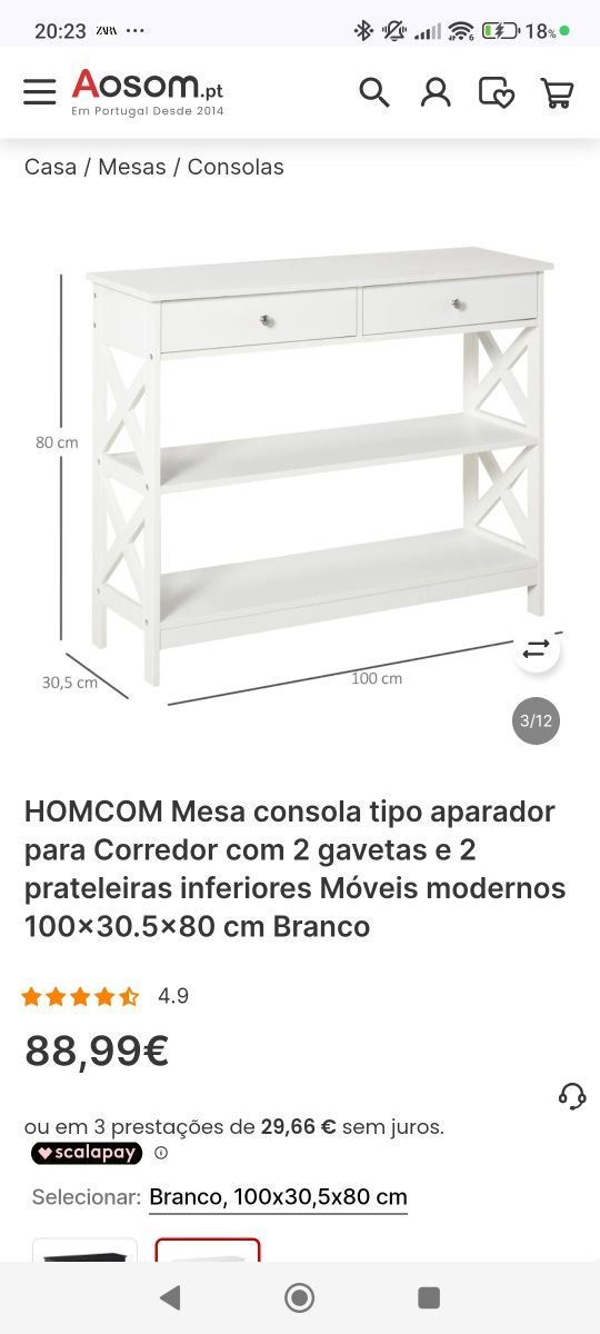 Aparador para corredor