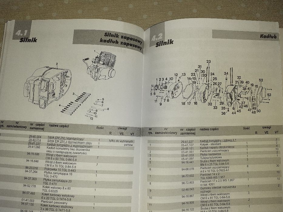 Katalog czesci instrukcja obsługi simson sr50 sr80 skuter silnika ramy